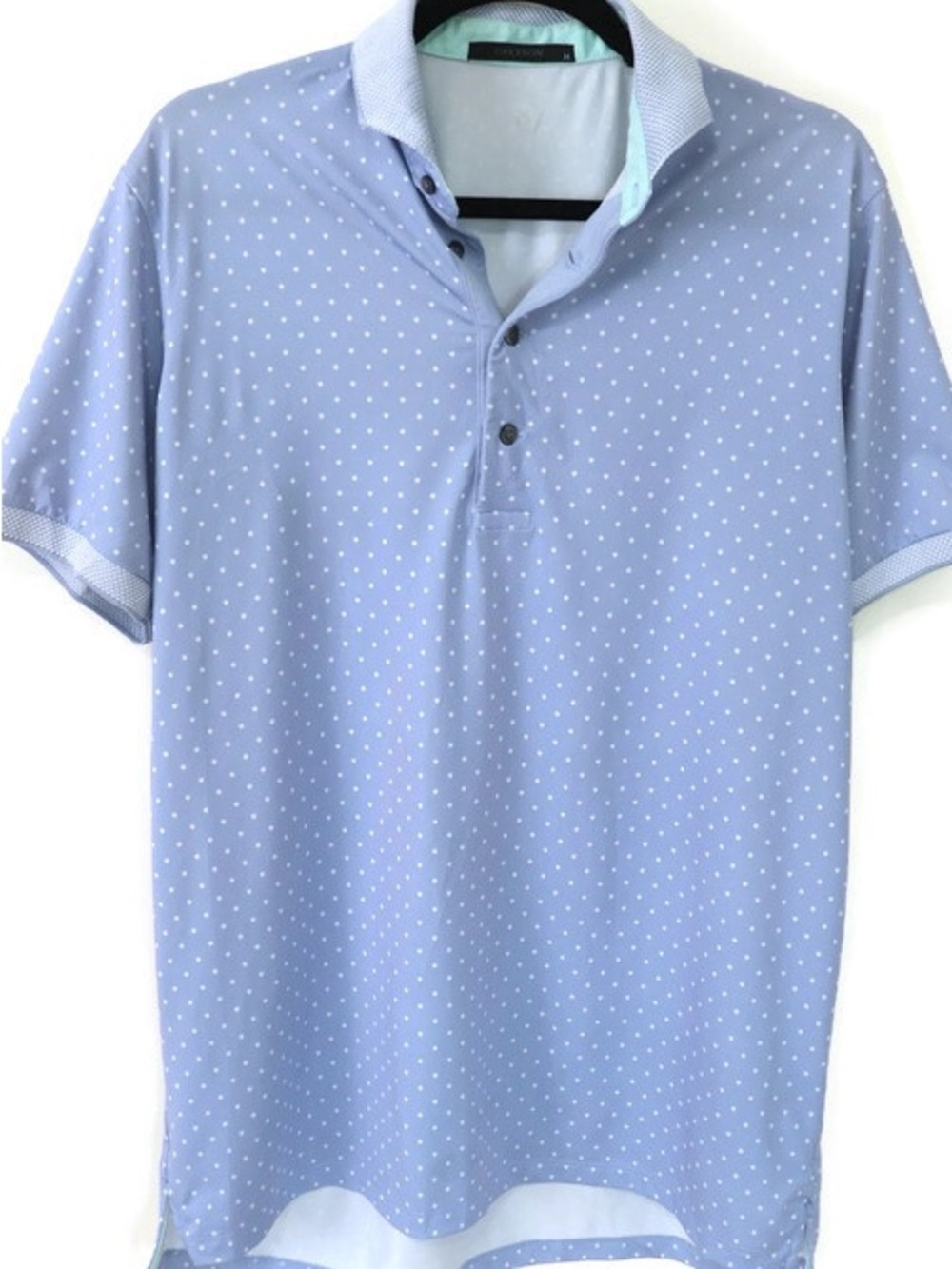 Greyson Iconic Polo Mens Medium With Iconic Greyson Wolf Motive Print Luxury